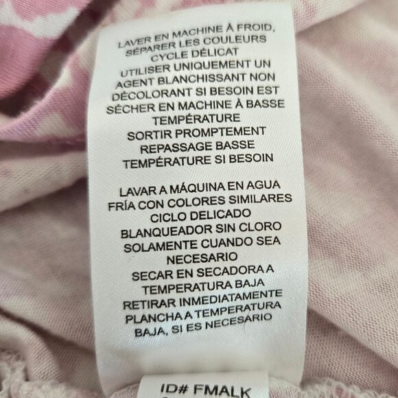 Ellen Tracy Pink & White Animal Print V-Neck Caftan Dress 2X Lounge Wear - Picture 9 of 9